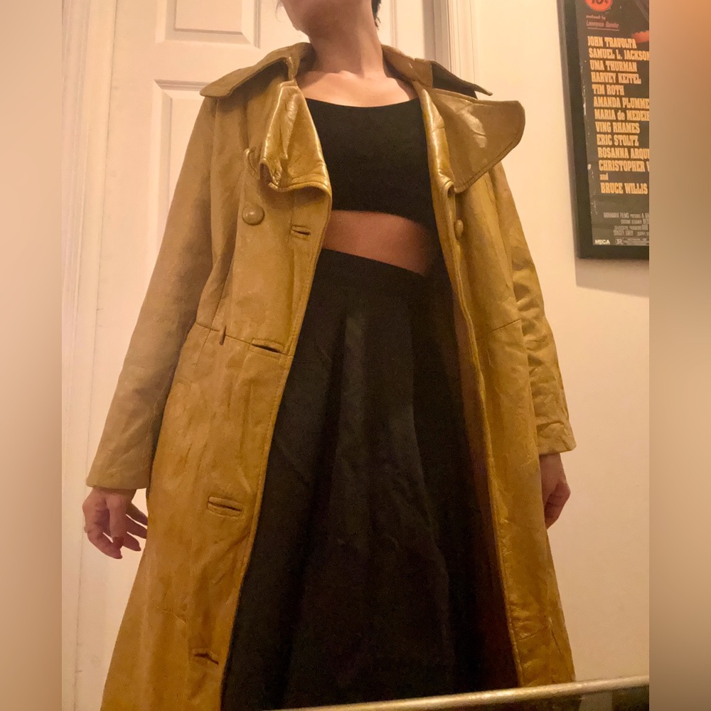 Vintage yellow leather jacket 💛